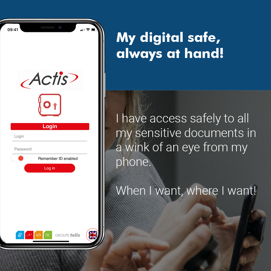 Application mobile coffre-fort numérique Actis