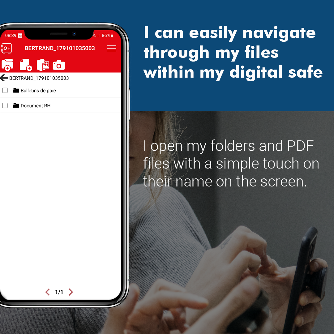 Application mobile coffre-fort numérique Actis