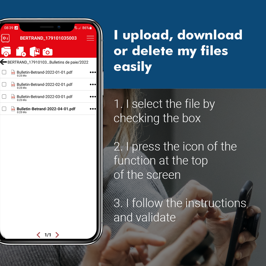 Application mobile coffre-fort numérique Actis